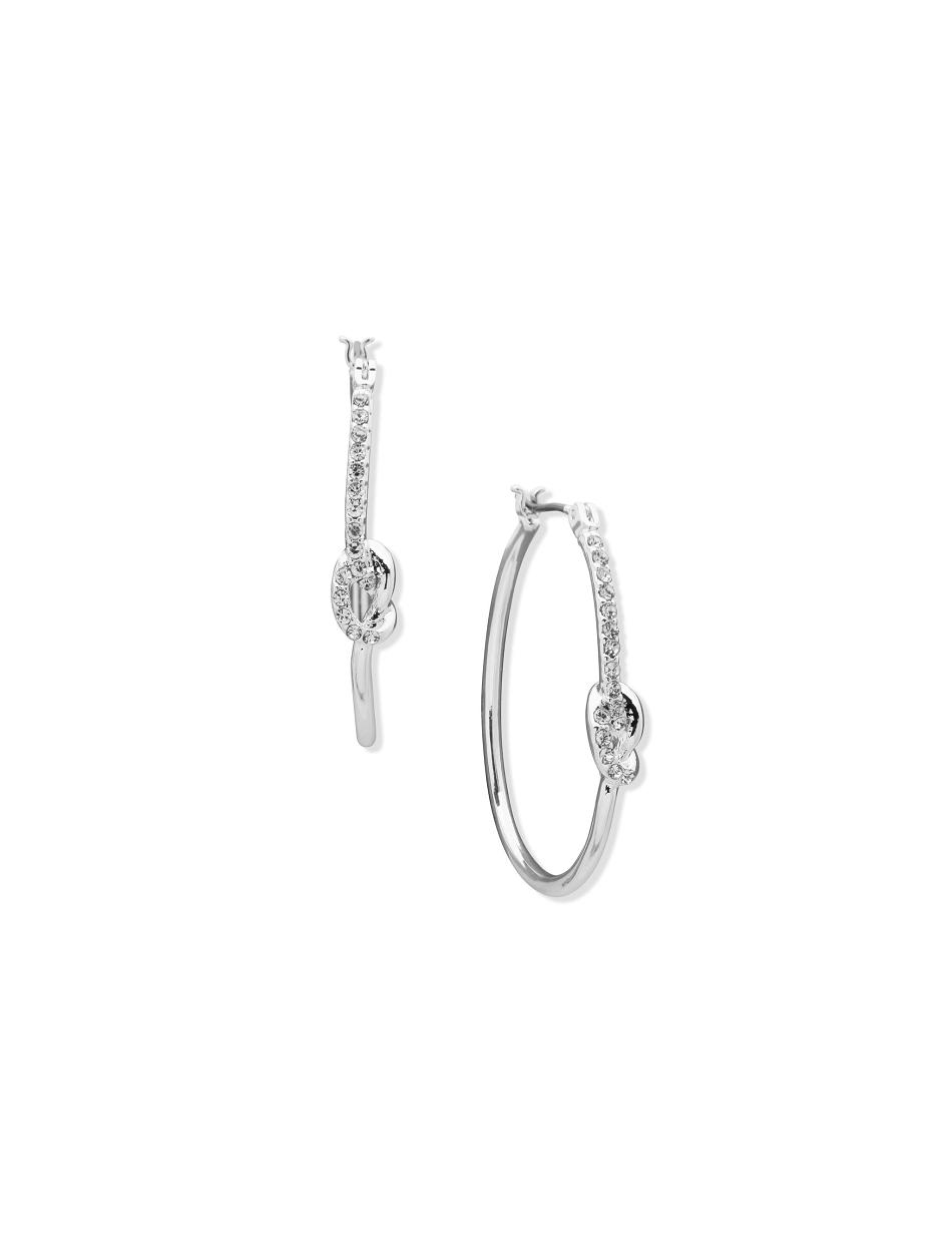 Earring Anne Klein Click Hoop With Knots Pierced   | DKW-4254174